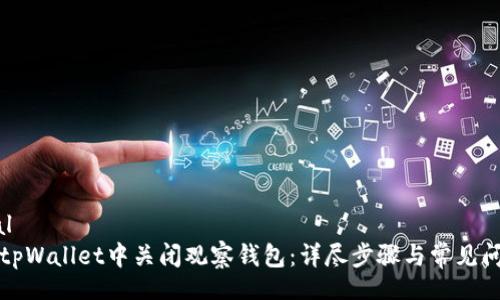 decimal
如何在tpWallet中关闭观察钱包：详尽步骤与常见问题解析
